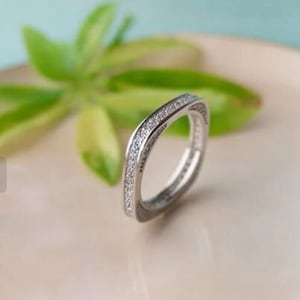 0.99ct. CZ Solid Real 14K White Gold 11-Stone Dia Channel Wedding Band Ring  