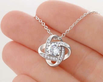 Unendlich Diamant Halskette, Silber Verlobungskette, 1,6 Karat Diamant Halskette, 14K Weißgold Halskette, Halskette Ohne Kette, Geschenk für sie