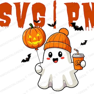 Cute Ghost PNG, Halloween Png, Coffee Png, Bougie Ghost, Here for the Boos, Sticker Png, Mug Png, Trending Png, POD, DTF, Png