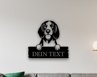 Waschbärenhund | Wandbild | personalisierbar | Hund | Wallart | Name | Wanddeko | Schild | Dekoration
