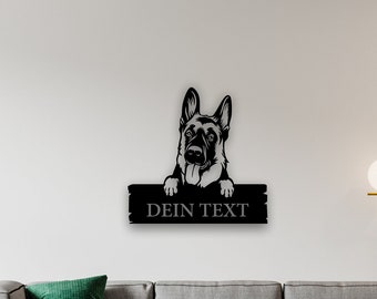 Belgischer Schäferhund | Wandbild | personalisierbar | Hund | Wallart | Name | Wanddeko | Schild | Dekoration