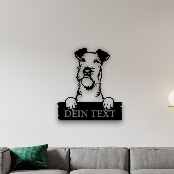 Irish Terrier | Wandbild | personalisierbar | Hund | Wallart | Name | Wanddeko | Schild | Dekoration