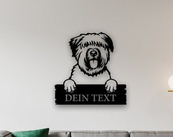Bouviers des Flandres | Wandbild | personalisierbar | Hund | Wallart | Name | Wanddeko | Schild | Dekoration