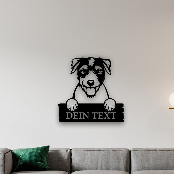 Parson Russell Terrier | Wandbild | personalisierbar | Hund | Wallart | Name | Wanddeko | Schild | Dekoration