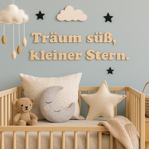 Personalisierter Schriftzug aus Holz oder Acrylglas | 3D Text Wanddeko | Individuelles Namensschild | Geschenk Spruch für die Wand | Deko