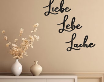 Individueller Spruch aus Acrylglas bis zu 1,8 Meter lang | schwarz & weiß | personalisierbarer 3D Schriftzug | Wand Deko |  Zitate Wand