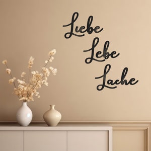 Individueller Schriftzug aus Acrylglas bis zu 1,8 Meter lang schwarz & weiß personalisierbarer Schriftzug Wand Deko Wohnzimmer Deko Bild 4