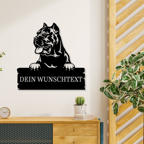 Cane Corso | Wandbild | personalisierbar | Hund | Wallart | Name | Wanddeko | Schild | Dekoration