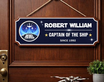スター・ウォーズにインスパイアされたパーソナライズされたキャプテンドアサイン – 銀河戦争テーマのカスタムネームギフト（お父さん、兄弟向け）｜父の日のユニークなギフト