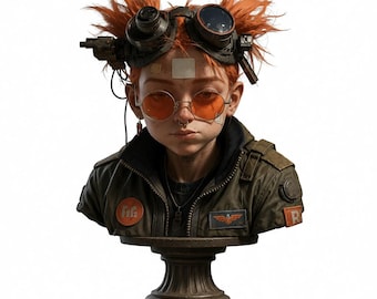 Popiersie Moody Cyberpunk Girl