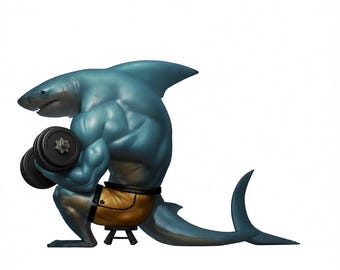 Plik drukarki 3D Gym Shark