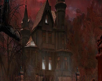 Halloween Digital Download Haunted House