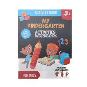 Kids Learning Preschool Activity Workbook, Preschool Busy Book, Homeschool Learning, Toddler Quiet Book, Toddler Learning Book