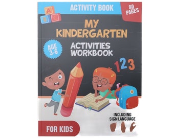 Kids Learning Preschool Activity Workbook, Preschool Busy Book, Homeschool Learning, Toddler Quiet Book, Toddler Learning Book