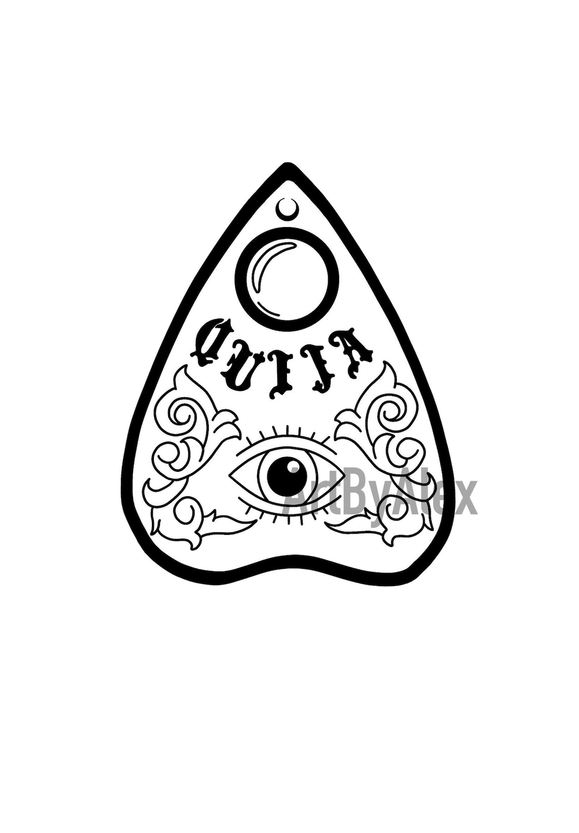 Ouija Board Planchette Print - Etsy