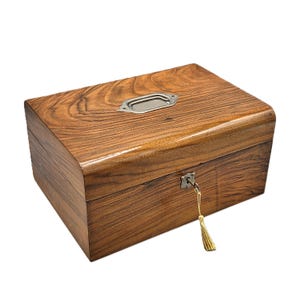 Edwardian walnut dome topped jewellery box.