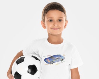 Car Parts Kids T-Shirt | Engineering & Mechanics STEM Tee for Curious Learners, Homeschool or Maker Gift