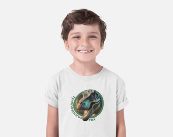 T-Rex Kids T-Shirt | Tyrannosaurus Rex STEM Learning Tee, Dinosaur Science Gift for Boys & Girls, Homeschool Shirt