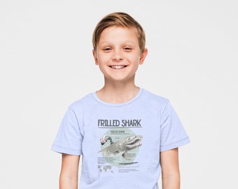 Frilled Shark Kids T-Shirt | Deep Sea Science Tee for Ocean Lovers, Marine Biology STEM Shirt, Homeschool Gift