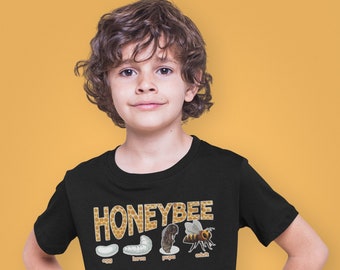Buzzy Wonders: Honeybee Life Cycle Kids T-Shirt