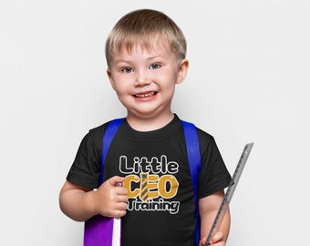 Little CEO in Training Kids T-Shirt | Entrepreneur Learning Tee, Money Mindset Shirt for Future Leaders and Homeschoolers