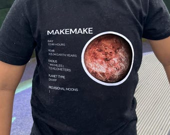 Makemake Planet Facts T-Shirt | STEM Homeschool Tee