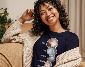 Explore the Dwarf Planets Women’s Astronomy T-Shirt – Space Lover Gift Tee