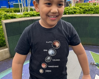 Space Nerds - Dwarf Planets Tshirt for your Homeschooling and Unschooling Learners!