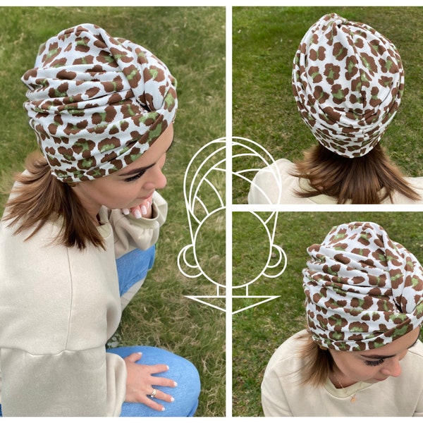 Chemo Turban Hats Colors - (Collection limitée, 97 coton et 3 élasthanne) (double face)