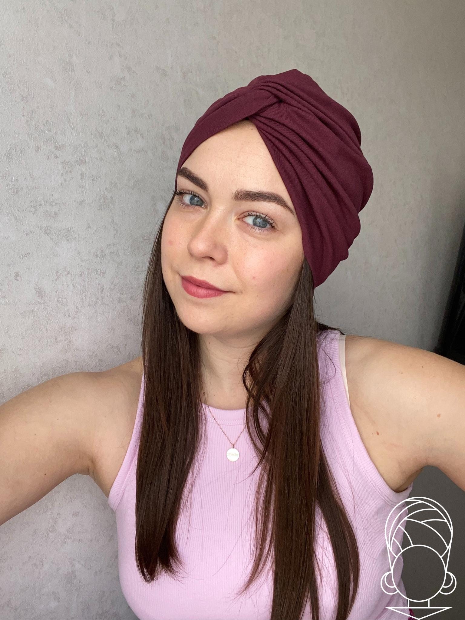 Pre Legato Chemio Cancro Capelli Perdita Testa Sciarpa Alopecia Cappello - GiftSilky Turq- Orange Paisley Chiffon - Regolazione Toggle / Indossare Lungo O Breve 276 - Italia - Foto 11