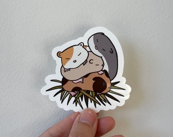 Cute Hamsters Sticker | Baby animals | Cute Animal Sticker | Vinyl Sticker | Die Cut | Water Resistant | Hydroflask Sticker | Laptop Sticker