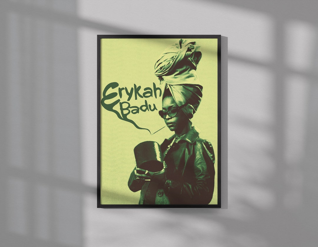 Erykah Badu Leinwand Poster - Wandkunst 30x45 Cm Für Wohnzimmer