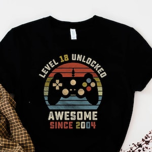 18th Birthday T Shirt, Level Unlocked Shirt, Eighteenth Birthday Shirt,18th Birthday Boy Shirt, 18th Birthday Gift,18th Birthday Gamer Shirt