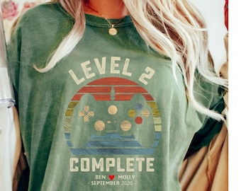 Camiseta de jugador personalizada para el segundo aniversario, regalo de videojuego retro