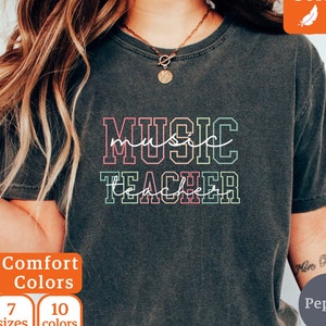Comfort Colors® Music Teacher Shirt, Music Teacher Gift, Music Shirt, Music Gift, Music Gifts, Music Lover Gift, Music Shirt, Chorus Teacher