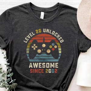 20th Birthday T Shirt,Level Unlocked Shirt, Twentieth Birthday Shirt,20th Birthday Gift,20th Birthday Gamer Shirt, Gaming Gift,Gamer T-Shirt