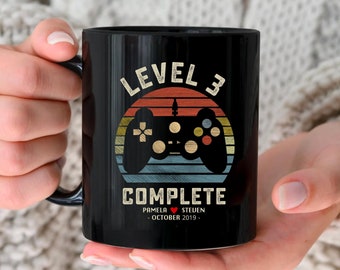 3周年記念ゲーマーマグカップ：レベル3コンプリート、レトロビデオゲームギフト