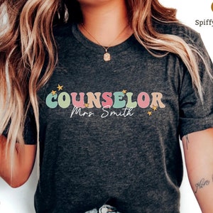 Personalized Counselor T Shirt, School Counselor Shirt, Gift For Counselor Gifts, Custom Gift, Counselor Tee, Custom School Counselor Shirt
