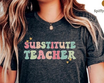 Substitute Teacher Shirt, Retro Teacher Team Tee, Gift for Substitute Teacher, Teacher Squad T-Shirt, Paraprofessional Crew Shirt