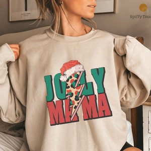 Holiday Fashion, Funny Christmas Sweater, Jolly Mama Xmas Christmas,Ugly Christmas Sweater women, Holiday Apparel,Holiday Sweaters For Women
