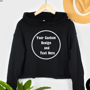 Customizable cropped deals hoodie