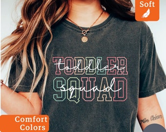 Comfort Colors Toddler Squad Teacher T-Shirt, Daycare Tee