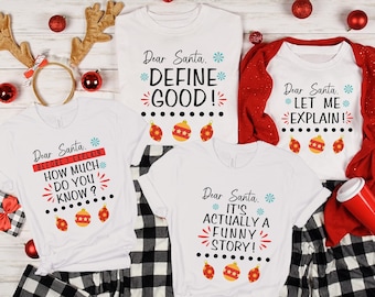 Dear Santa Family Christmas Shirts: Matching Holiday Pajamas