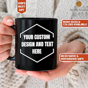 Custom Text mug, Design your own Mug, Gift for friend,Create your own mug, Logo Mug,Personalized Ceramic Mug,Customizable Message Coffee Cup