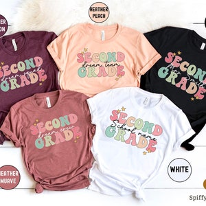 Personalized Second Grade Teacher Shirt, Teacher Gifts, Custom Elementary Teacher Shirt, Teacher Appreciation Gift, Cute Teacher Name Shirt