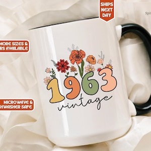 60th Birthday Gift, 60th Birthday Mug, Vintage 1963 Mug, 60th Birthday Gift For Women, 60th Birthday Gift For Men, 60th Birthday Friend