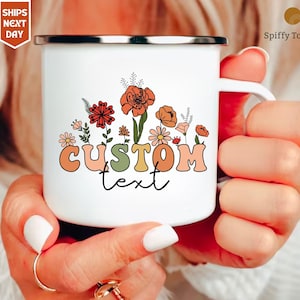 Custom Wildflower Mug, Custom Mug, Personalized Mug, Personalized Coffee Mug,Custom Family Mug, Make Your Own Mug, Custom Coffee Mug