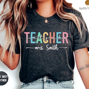 Custom First Grade Teacher Shirt, 1st Grade Teacher Shirt, Back to School, First Day of School, Custom Name Teacher Shirt, Gift for Teacher