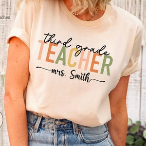 Personalized Third Grade Teacher Shirt, 3rd Grade Teacher Shirts, Third Grade Teacher Gift, Third Grade Team Shirts, 3rd Grade Teacher Gifts