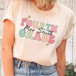 Personalized Fourth Grade Teacher Shirt, 4th Grade Shirts, Grade School Shirt, Fourth Grade Squad Shirt,Teacher Appreciation Gift Dream Team